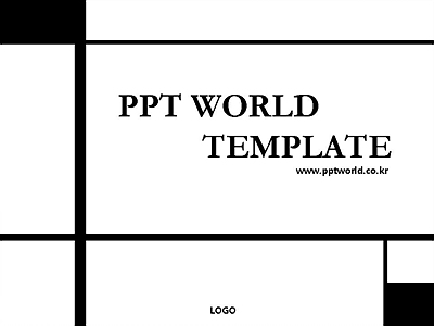 사각형 라인 PPT 템플릿 [애니형]심플 블랙 라인(자동완성형포함)_슬라이드1