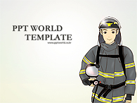 화재 일러스트 PPT 템플릿 소방관이 있는 템플릿_슬라이드1