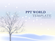눈 나무 PPT 템플릿 눈 내리는 풍경 템플릿(자동완성형 포함)_슬라이드1