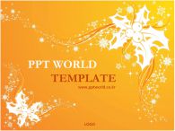 오렌지색 크리스마스 장식 템플릿 PPT 템플릿 크리스마스 장식 템플릿(자동완성형 포함)_슬라이드1