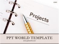 펜 프로젝트 템플릿 PPT 템플릿 프로젝트 템플릿(자동완성형 포함)_슬라이드1