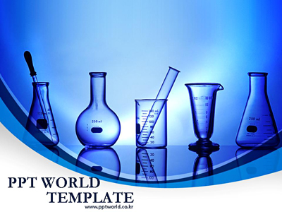 연구 블루 실험 도구 템플릿 PPT 템플릿 [고급형]블루 실험 도구 템플릿(자동완성형 포함)(메인)