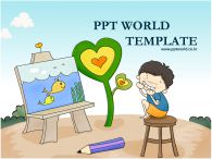꿈 그림을 보는 아이 템플릿 PPT 템플릿 그림을 보는 아이 템플릿(자동완성형 포함)_슬라이드1