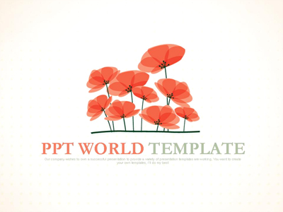 봄소식 붉은꽃  PPT 템플릿 봄의 꽃향기 템플릿(자동완성형 포함)_슬라이드1