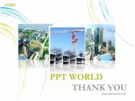 전망 타워 PPT 템플릿 녹색 건설성장 템플릿_슬라이드4