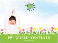 물방울 구름  PPT 템플릿 자연속의 어린이 템플릿(자동완성형 포함)_슬라이드1