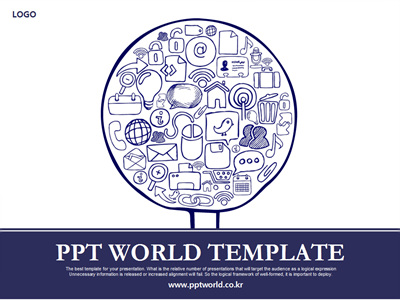 열쇠 휴지통  PPT 템플릿 [고급형]인터넷과 소셜미디어(자동완성형 포함)(메인)