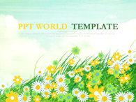 바람 꽃잎 PPT 템플릿 꽃과 하늘 템플릿(자동완성형 포함)_슬라이드1