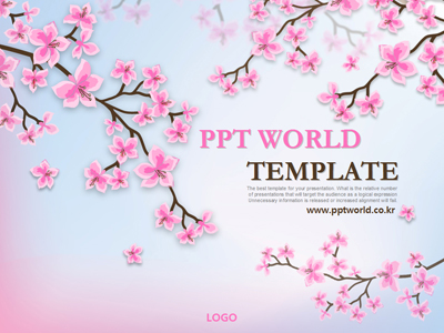 벚꽃 사쿠라 PPT 템플릿 [고급형]핑크빛 봄의 소식(자동완성형 포함)(메인)