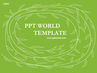 새싹 화분 PPT 템플릿 나무 잎사귀 패턴(자동완성형 포함)_슬라이드1