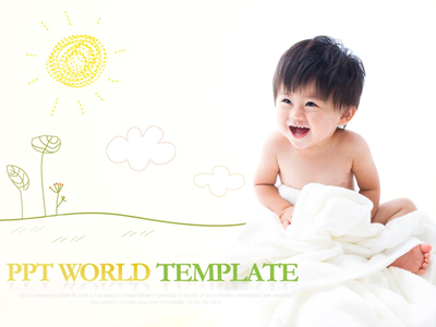 태양 해 PPT 템플릿 [고급형]희망나라 아기 템플릿(자동완성형 포함)(메인)