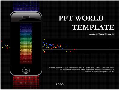 전화 휴대폰 PPT 템플릿 21세기와 스마트폰
