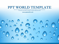 이슬 물 PPT 템플릿 투명한 물방울(자동완성형 포함)_슬라이드1