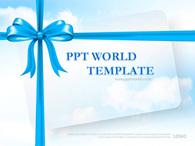 특별한 블루 리본 카드 PPT 템플릿 블루 리본 카드(자동완성형포함)_슬라이드1