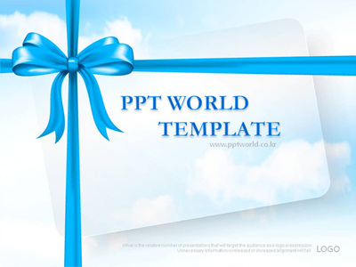 특별한 블루 리본 카드  PPT 템플릿 [고급형]블루 리본 카드(자동완성형포함)(메인)