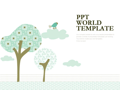 6월 나무와 새 템플릿 PPT 템플릿 나무와 새 템플릿(자동완성형 포함)_슬라이드1