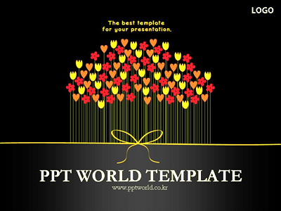 일러스트 디자인 PPT 템플릿 블랙배경의 행복가득 템플릿(자동완성형 포함)_슬라이드1