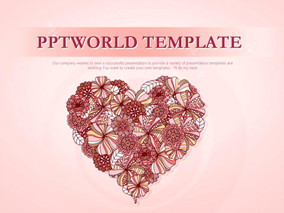 연분홍색 하트가 있는 템플릿 PPT 템플릿 하트가 있는 템플릿(자동완성형 포함)_슬라이드1