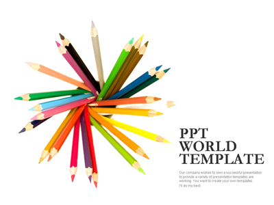 연두 색연필 템플릿 PPT 템플릿 [고급형]색연필 템플릿(메인)