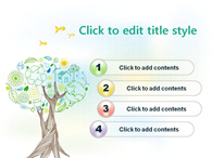 나뭇잎 환 PPT 템플릿 환경을 지키는 나무 템플릿_슬라이드2