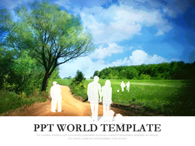 친환경 생활의 여유  PPT 템플릿 생활의 여유(자동완성형 포함)
