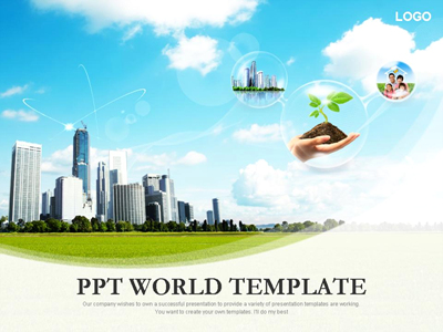 건설 construction PPT 템플릿 [고급형]자연 친환경 도시 건설(자동완성형 포함)(메인)