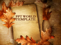 오래된 가을 낙엽 템플릿  PPT 템플릿 가을 낙엽 템플릿(자동완성형 포함)_슬라이드1