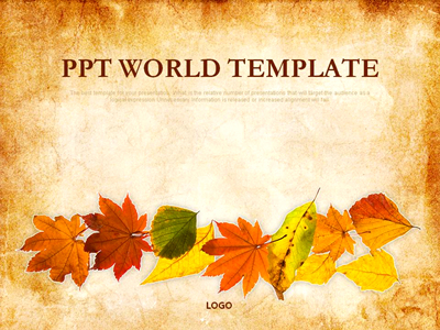 자연 책  PPT 템플릿 고운 가을 단풍 템플릿