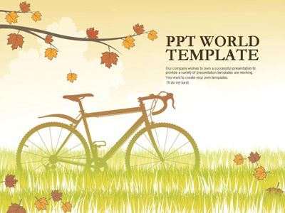 일탈 가을 자전거 여행  PPT 템플릿 가을 자전거 여행