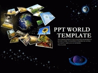 사진 행성 PPT 템플릿 우주 속 지구의 다양한 모습(자동완성형 포함)_슬라이드1