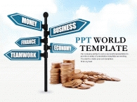 하늘 블루  PPT 템플릿 다양한 금융 산업(자동완성형 포함)_슬라이드1