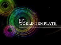 무지개패턴 불빛 PPT 템플릿 심플 그래픽 라인 템플릿(자동완성형 포함)_슬라이드1