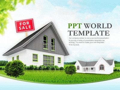 세일 할인 PPT 템플릿 전원주택 사업