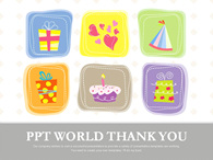 마름모 선물상자 PPT 템플릿 행복한 생일 파티_슬라이드4