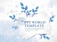 종이 카드 PPT 템플릿 네츄럴 블루 템플릿(자동완성형포함)_슬라이드1