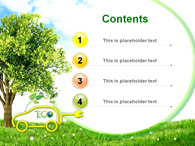 나뭇잎 에너지 PPT 템플릿 친환경 자동차 템플릿(자동완성형포함)_슬라이드2