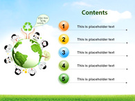 재활용 캐릭터 PPT 템플릿 소중한 우리의 환경_슬라이드1