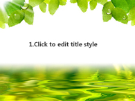 호수 노랑 PPT 템플릿 물가위의 잎사귀와 나비_슬라이드2