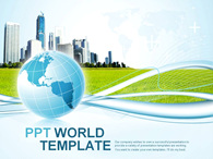 세계지도 도시 PPT 템플릿 블루 글로벌 경영(자동완성형포함)_슬라이드1