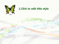 곤충 동물 PPT 템플릿 나뭇잎과 나비(자동완성형포함)_슬라이드3