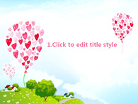 나무 꽃 PPT 템플릿 사랑의 풍선 템플릿(자동완성형포함)_슬라이드3