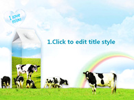 구름 밀크 PPT 템플릿 친환경 유기농 낙농업(자동완성형포함)_슬라이드3