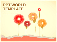 물감 일러스트 PPT 템플릿 가을 꽃 템플릿(자동완성형포함)_슬라이드1