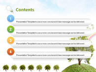 전기 잎사귀 PPT 템플릿 녹색지구와 나무의 빛(자동완성형 포함)_슬라이드2