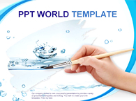 맑음 자연 PPT 템플릿 소중한 물(자동완성형포함)_슬라이드1