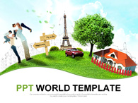 울타리 에펠탑 PPT 템플릿 행복한 인생 설계 템플릿(자동완성형포함)_슬라이드1