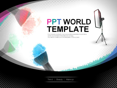 땡땡이 블랙 PPT 템플릿 뷰티 메이크업 템플릿(자동완성형포함)_슬라이드1