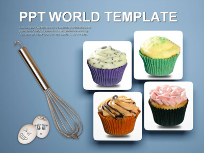 검정 블랙 PPT 템플릿 다양한 컵케익 만들기(자동완성형 포함)