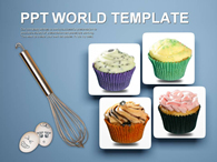 검정 블랙 PPT 템플릿 다양한 컵케익 만들기(자동완성형 포함)_슬라이드1