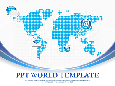 금융 회사 PPT 템플릿 글로벌 커뮤니케이션